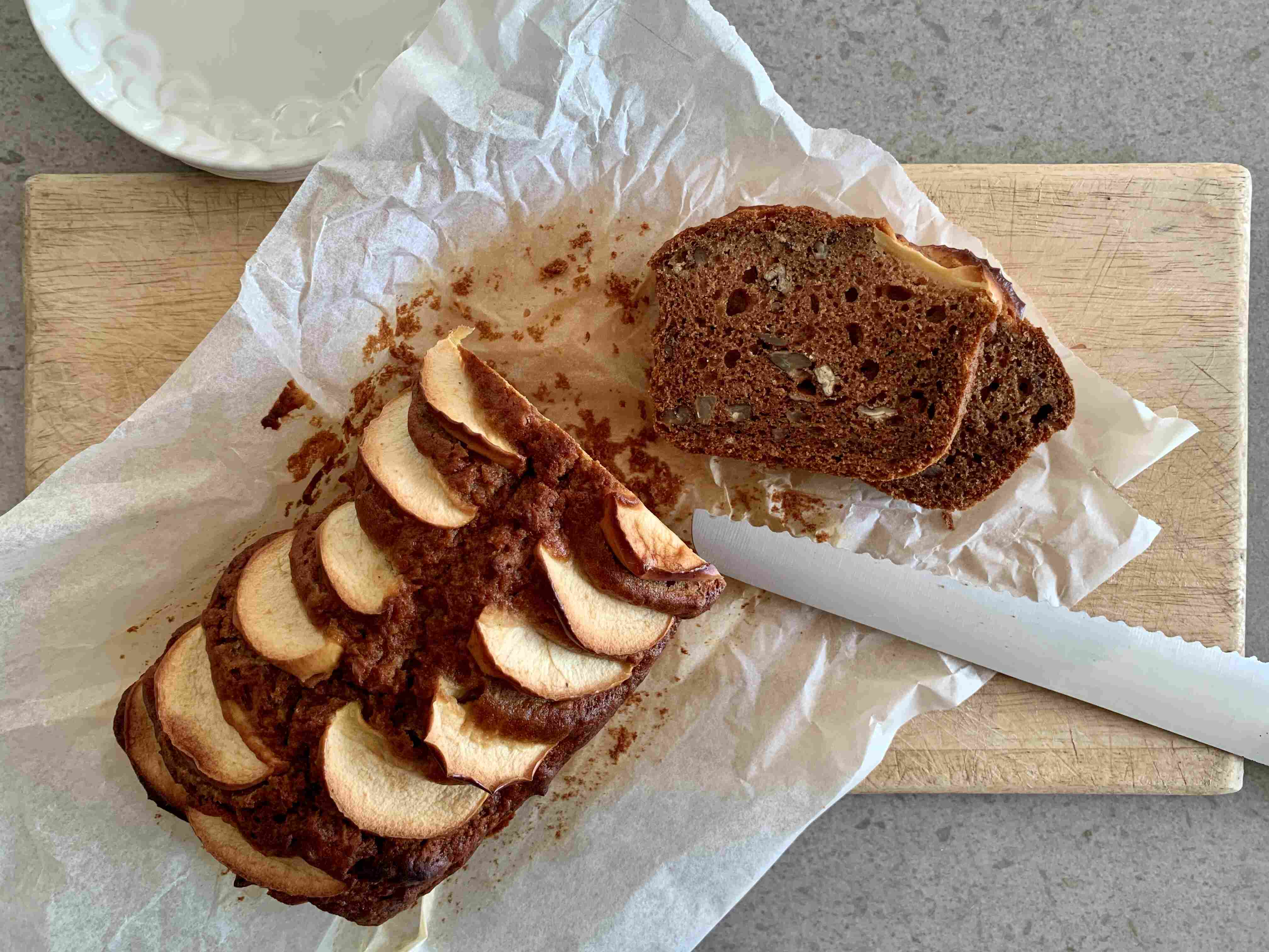 Naturally sweetened Apple Pecan Bread