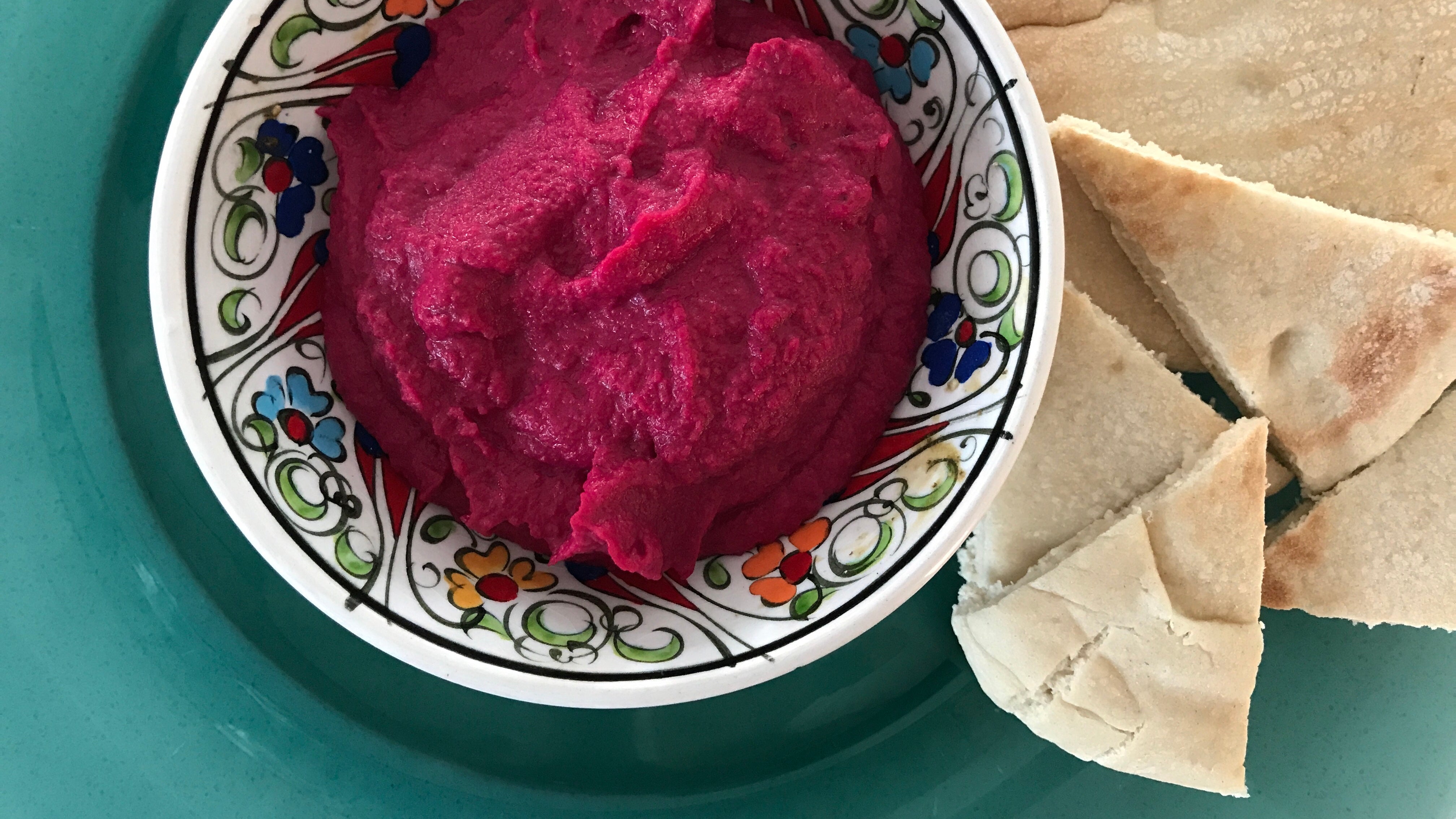 Beetroot Hummus with Cumin