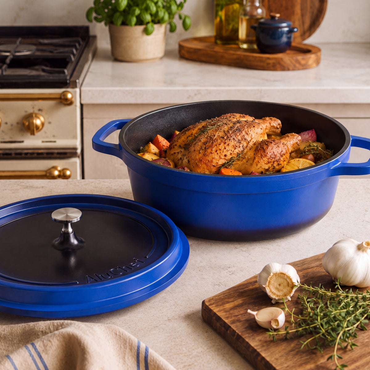 Oval Casserole with Lid