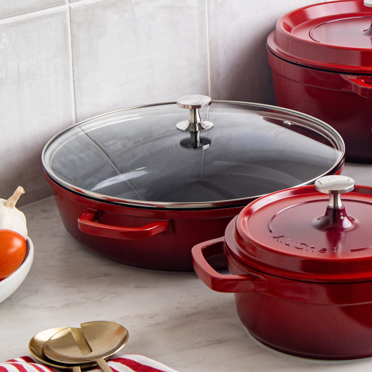 Shallow Casserole with Glass Lid