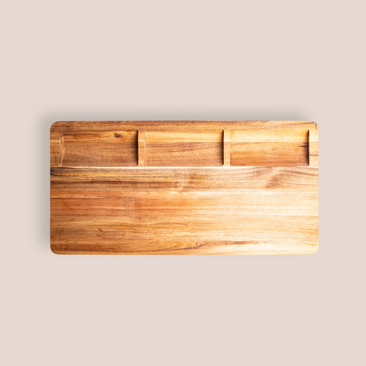 Three Bowl Prep + Serve Board (Long Grain)