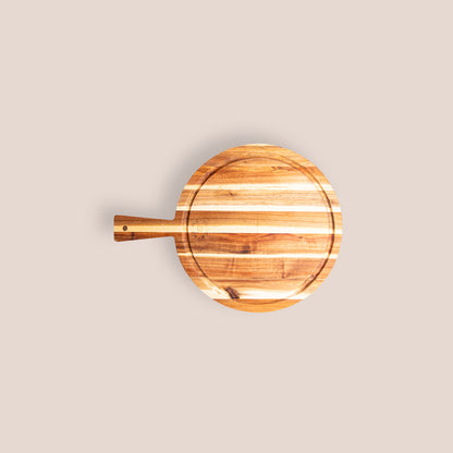 Round Serving Board with Handle