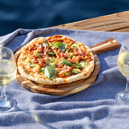 Round Serving Board with Handle